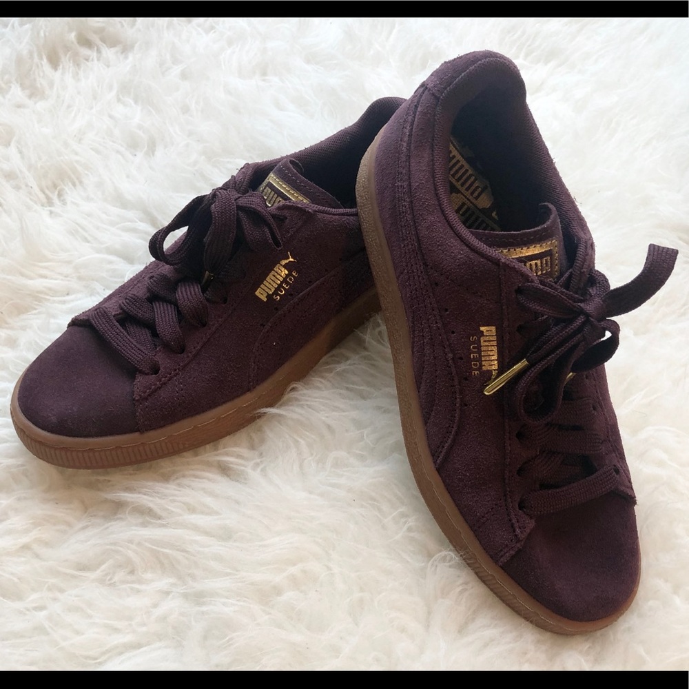 Puma Burgundy Suede gum sole